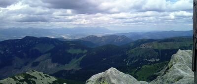 Chopok [widok z Chopoka na Tatry Wysokie]