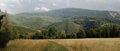 Oščadnica, Lalík ↔ Kikula [widok na Kysucké Beskydy]