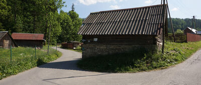 Zawoja, Czatoża, skrzyżowanie [Odejście szlaku niebieskiego]