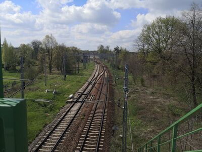 Widok na stację Nędza