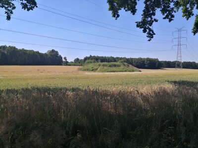 W tle Regelbau 116a, odwiedziny raczej o innej porze roku (niemiecki schron bojowy)