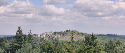 Parking przy zamku Bąkowiec ↔ Skrzyżowanie szlaków [Góra Zborów z Koźnicy (Góra Apteka)]