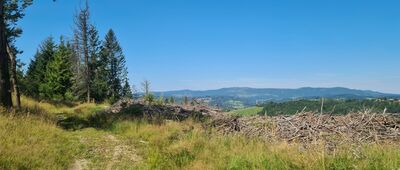 Čadca, rázc. ↔ Javorské [Widok na Beskid Śląsko-Morawski]