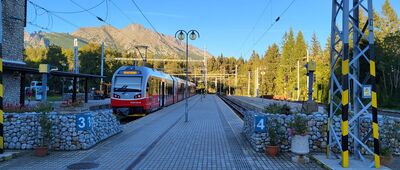 Tatranská Štrba ↔ Štrbské Pleso [stacja Strbske Pleso]