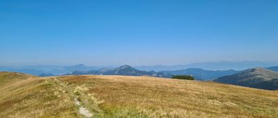 Veľká Chochuľa [Widok na Salatin, za nim Góry Choczańskie i Tatry]