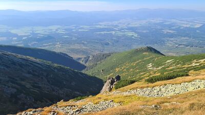 Panorama z zielonego szlaku na Podtatranska kotlina przez Krivansky zlab