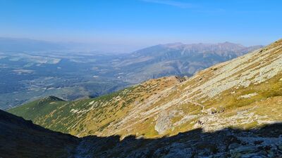 Panorama z zielonego szlaku na Podtatranska kotlina przez Krivansky zlab