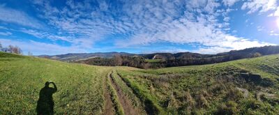 Panorama z Polany pod Wysoką na wysokości ok. 850 m n.p.m.