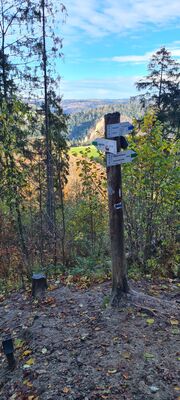 Rozejście szlaków na Polanie pod Wysoką