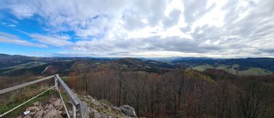 Widok z Wysokiej w kierunku południowo-wschodnim