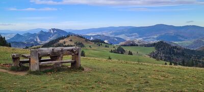 Durbaszka 934 m n.p.m. z widokiem na Trzy Korony