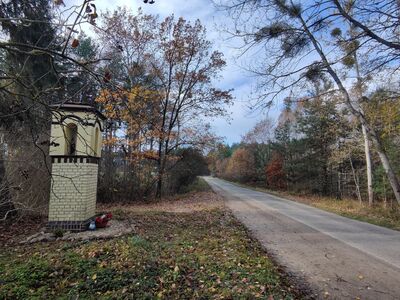 Tu szlak skręca w prawo, ale oznaczeń brak.