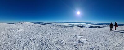 Panorama Tatr z Babiej Góry 1724 m n.p.m.