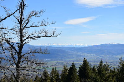 z prawej Pilsko, z lewej Babia Góra i w środku Tatry