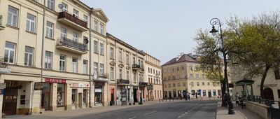 Lublin, teatr ↔ Lublin, Plac Wolności [Ulica Narutowicza]