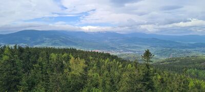 Panorama ze skały Ostra Mała 936 m n.p.m.