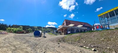 Pośrednia stacja kolejki gondolowej na Jaworzynie (948 m n.p.m.)