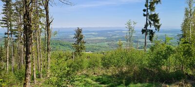 Widok na Pogórze Kaczawskie spod Skopca
