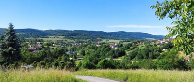 Rajbrot, rozejście szlaków ↔ Pod Dominiczną Górą
