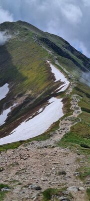 Niebiesko-zielony szlak pod Rakoniem w kierunku Wołowca