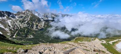 Widok na Rohacską Dolinę z podejścia na Wołowiec