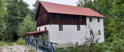 Strzyżewice ↔ Niemiecka Wieś [Młyn nad Bystrzycą w Kiełczewicach Maryjskich.]