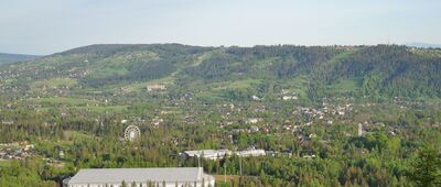 Szlak na Nosal, kasa ↔ Nosal [Widok na Zakopane ze szlaku na Nosal]