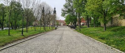 Kalwaria Zebrzydowska, parking ↔ Ruiny zamku Skrzyńskich