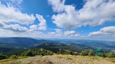 Panorama nad Schroniskiem PTTK Na Hali Miziowej