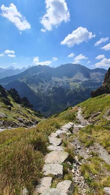 Żółty szlak w Żlebie pod Krzyżnem
