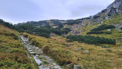 Niebieski szlak w Dolinie Zielonej Gąsienicowej