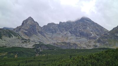 Kościelec i Świnica z Doliny Zielonej Gąsienicowej