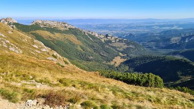 Giewont i Dolina Kondratowa z czerwonego szlaku spod Kopy Kondrackiej