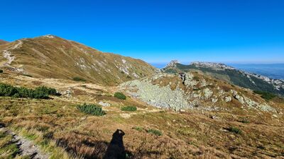 Kopa Kondracka i Giewont z czerwonego szlaku