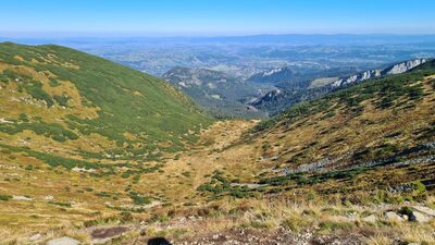 Dolina Świńska z Goryczkowej Przełęczy Świńskiej