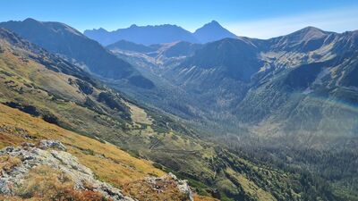 Dolina Wierchcicha z czerwonego szlaku pod Kasprowym Wierchem