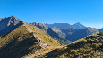 Panorama z Kasprowego Wierchu od Świnicy po Krywań