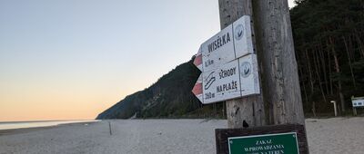 Międzyzdroje, plaża, granica parku narodowego