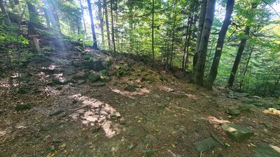 Kapliczka przy żółtym szlaku na Luboń Wielki na wysokości ok. 900 m n.p.m.