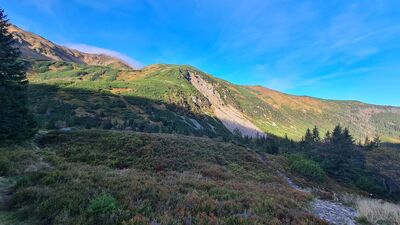 Widok na Dudowe Turnie spod Żlebu pod Pyszną