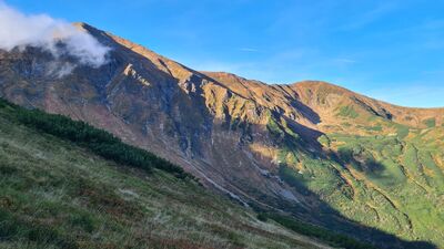 Od lewej: Starorobociański Wierch, Kopa PRawdy i Kończysty Wierch