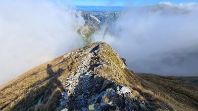 Strome zejście czerwonym szlakiem z Błyszcza