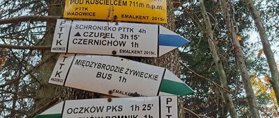 Skrzyżowanie szlaków pod Kościelcem