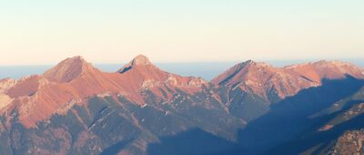 Kozi Wierch [Widok z Koziego na Tatry Bielskie]