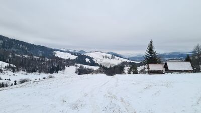 Widok w kierunku Trzech Koron z żółtego szlaku