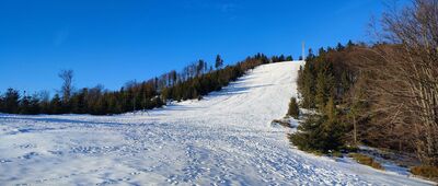 Przełęcz pod Klimczokiem [Klimczok w zimowej odsłonie]