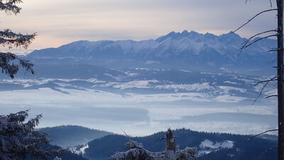 Tatry Bielskie i Wysokie z podejścia na Turbacz