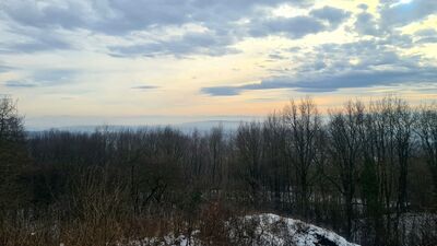 Widok na Tatry (na horyzoncie)