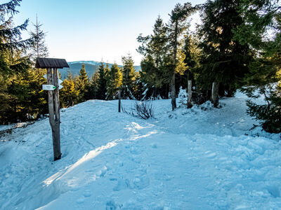 Rozejście szlaków na Przełęczy Pawlusiej