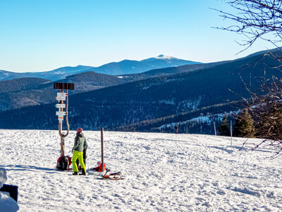 Widok na Babią Górę z Hali Rysianka